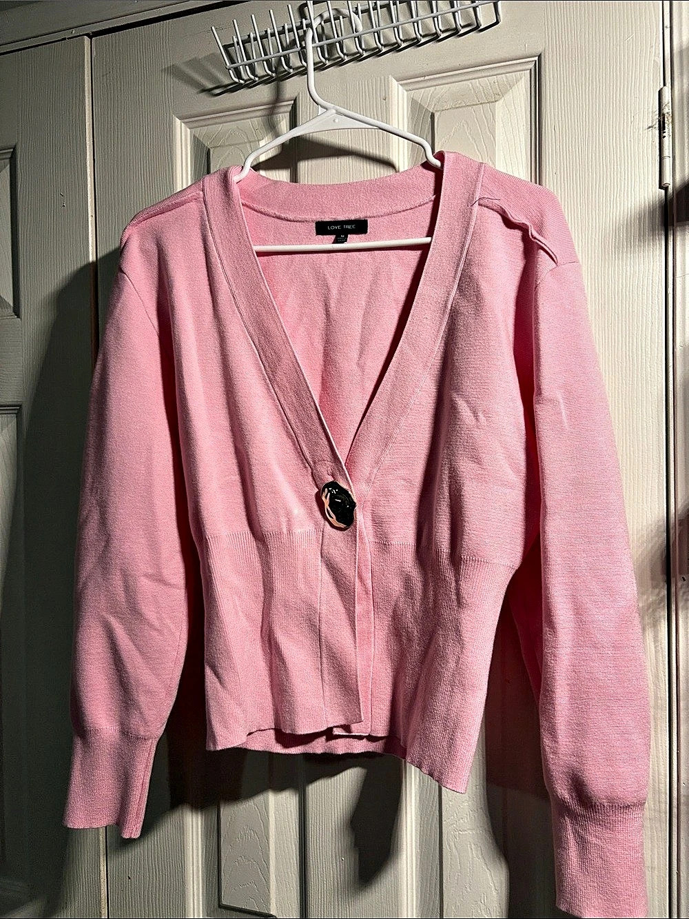 Love Tree Cardigan in Pink Size Medium Like New